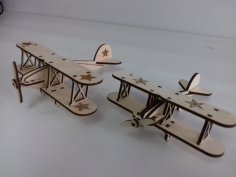 Laser Cut Toy Wood Airplane Free Vector