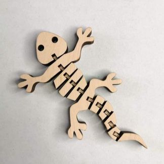Laser Cut Lizard Bendable Wooden Animal Toys Free Vector