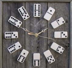 Reloj de dominó de bricolaje cortado con láser