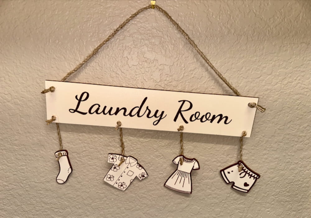 Laser Cut Laundry Sign SVG File