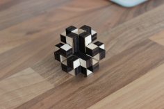Laser Cut Wooden Burr Puzzle SVG File