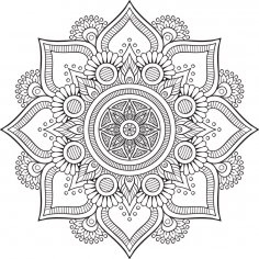 Mandala çiçek tasarımı