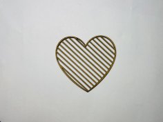 Laser Cut Heart Wood Cutout Unfinished Wooden Heart Shape Free Vector