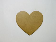 Laser Cut Unfinished Heart Shape Wood Cutout Free Vector