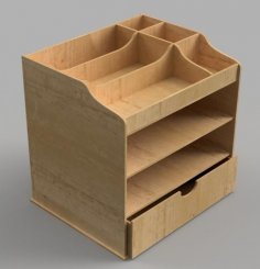 Lasergeschnittene Schubladen-Organizer-Vorlage aus Holz