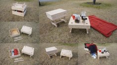 Laserowo wycinany stół piknikowy