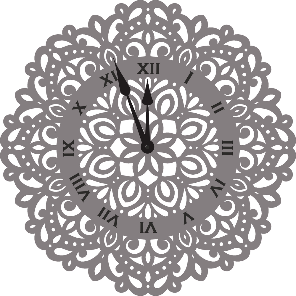 Download Laser Cut Mandala Wall Clock Free Vector cdr Download - 3axis.co