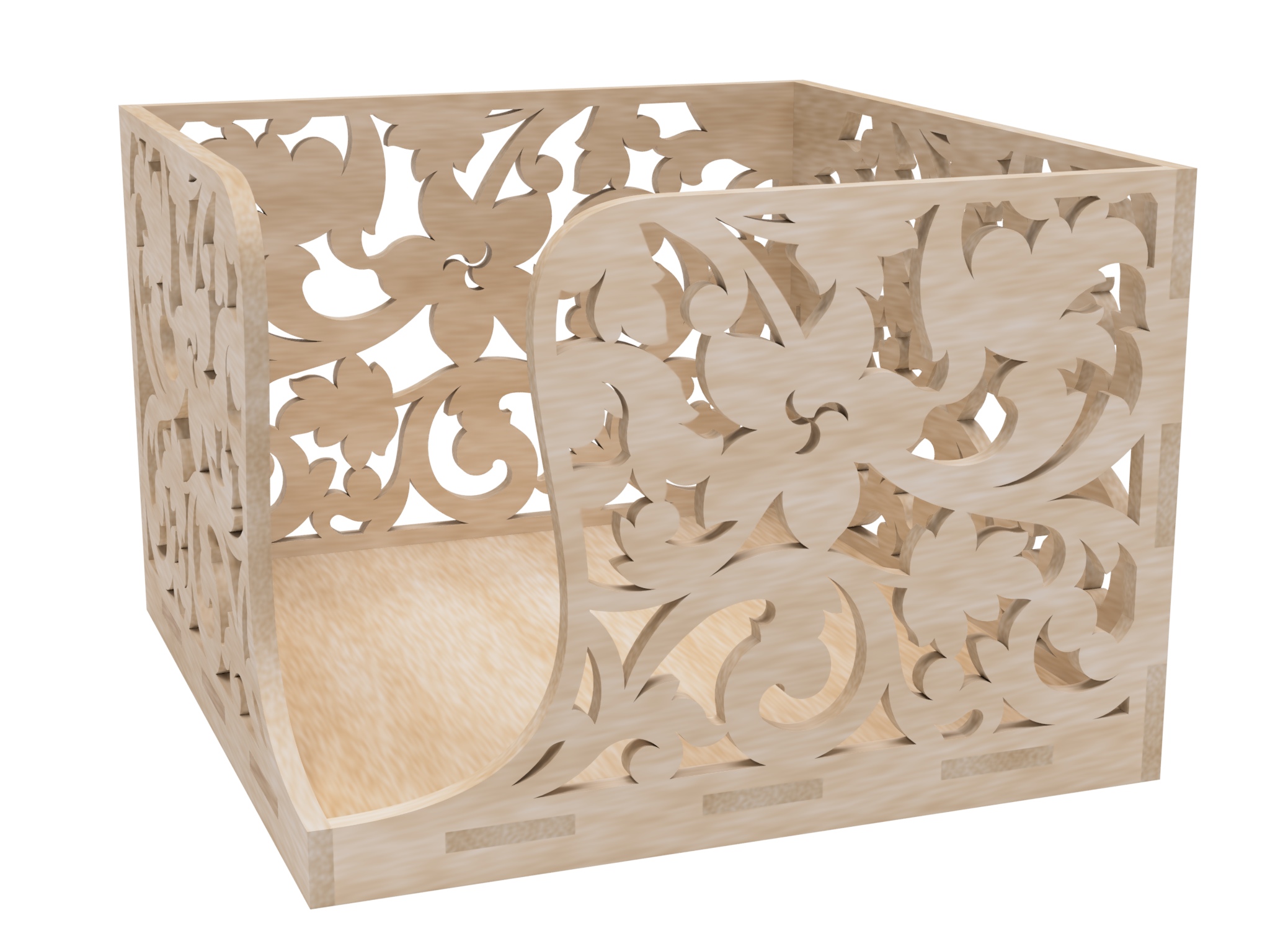 Laser Cut Napkin Holder 3mm Free Vector