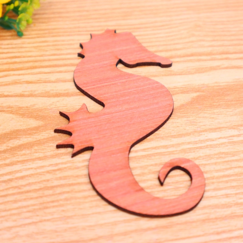 Laser Cut Seahorse Shape Template Free Vector