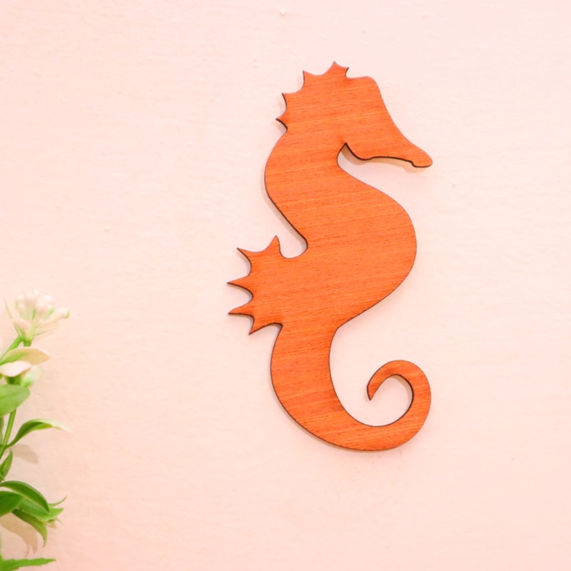 Laser Cut Seahorse Shape Template Free Vector