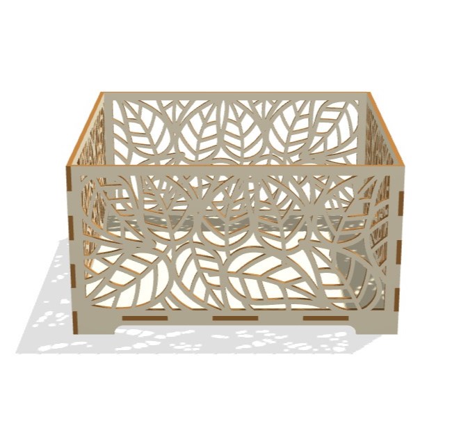 Laser Cut Wooden Flower Box Home Decor Free Vector