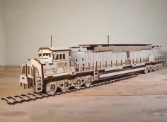 Лазерная резка Железнодорожный локомотив 3D Пазл 3 мм