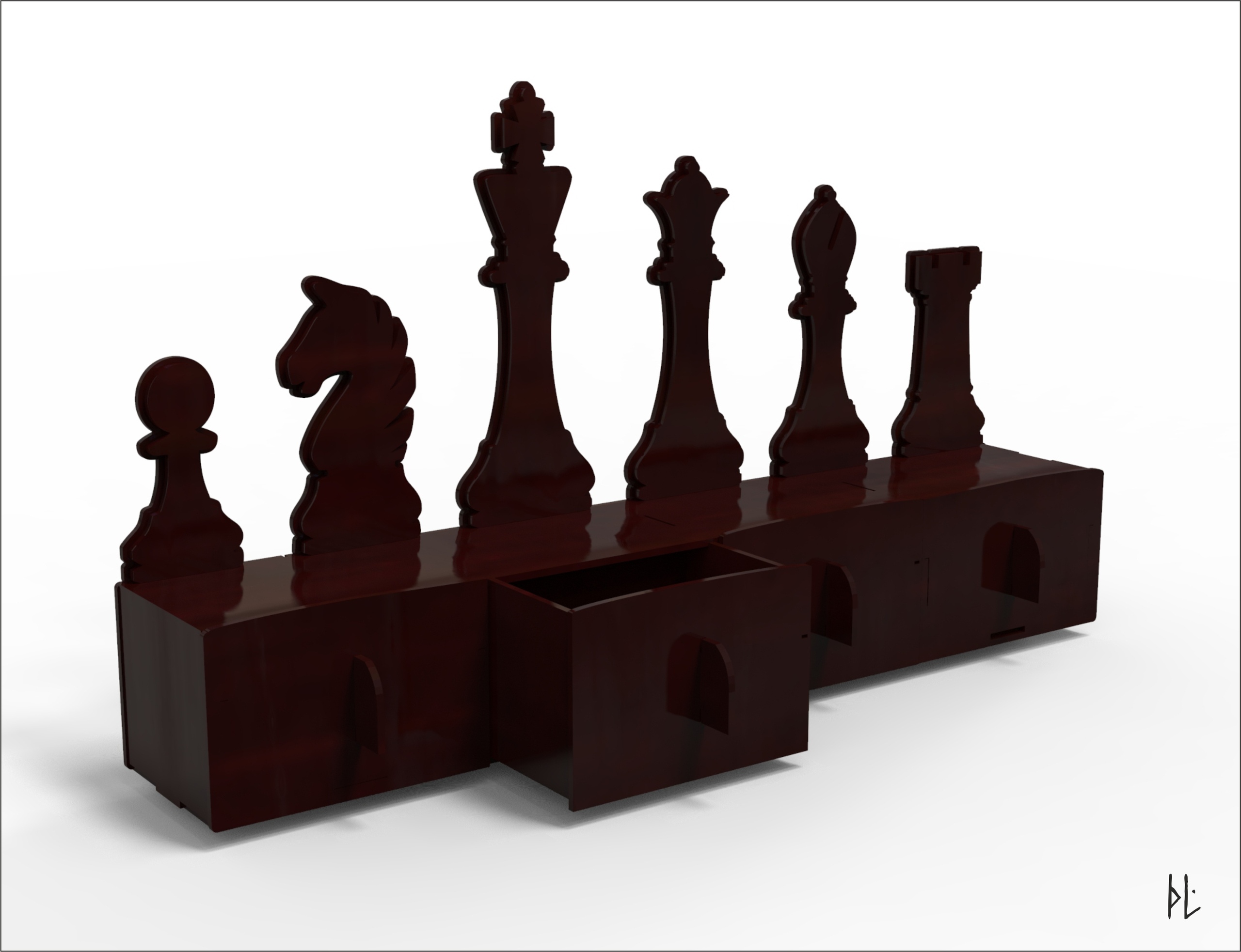 منظم قطع الشطرنج بالليزر 4 مم