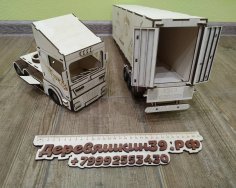 Laser Cut Kids Toy Truck Scania R580 Free Vector
