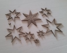 Laser Cut Christmas Star Decor SVG File