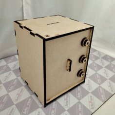 Laser Cut Wooden Safe Box 6mm MDF Free Vector