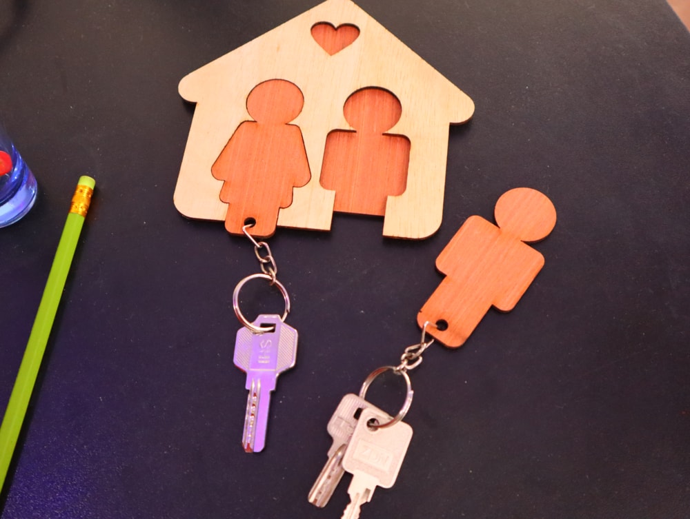 Laser Cut Couple Key Holder Mm Dxf File Free Download Axis Co