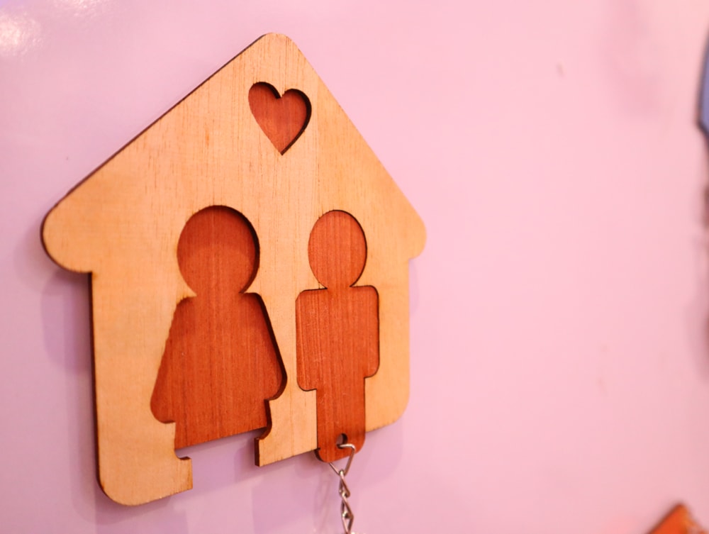 Laser Cut Couple Key Holder 3mm DXF File