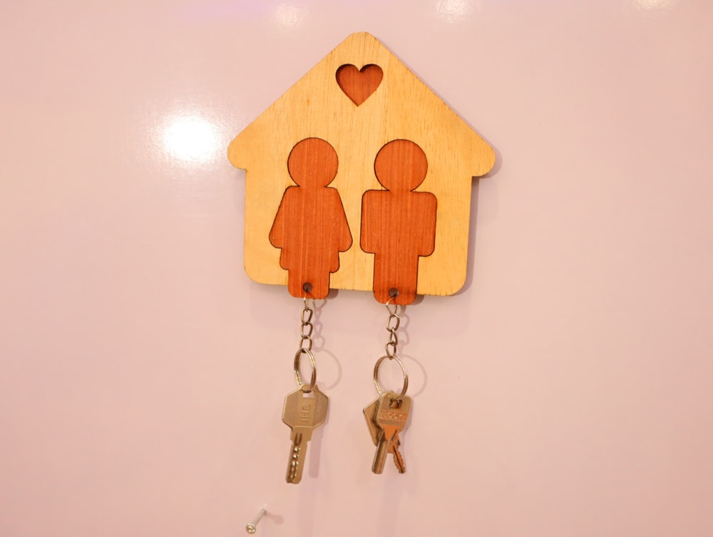 Laser Cut Couple Key Holder 3mm DXF File