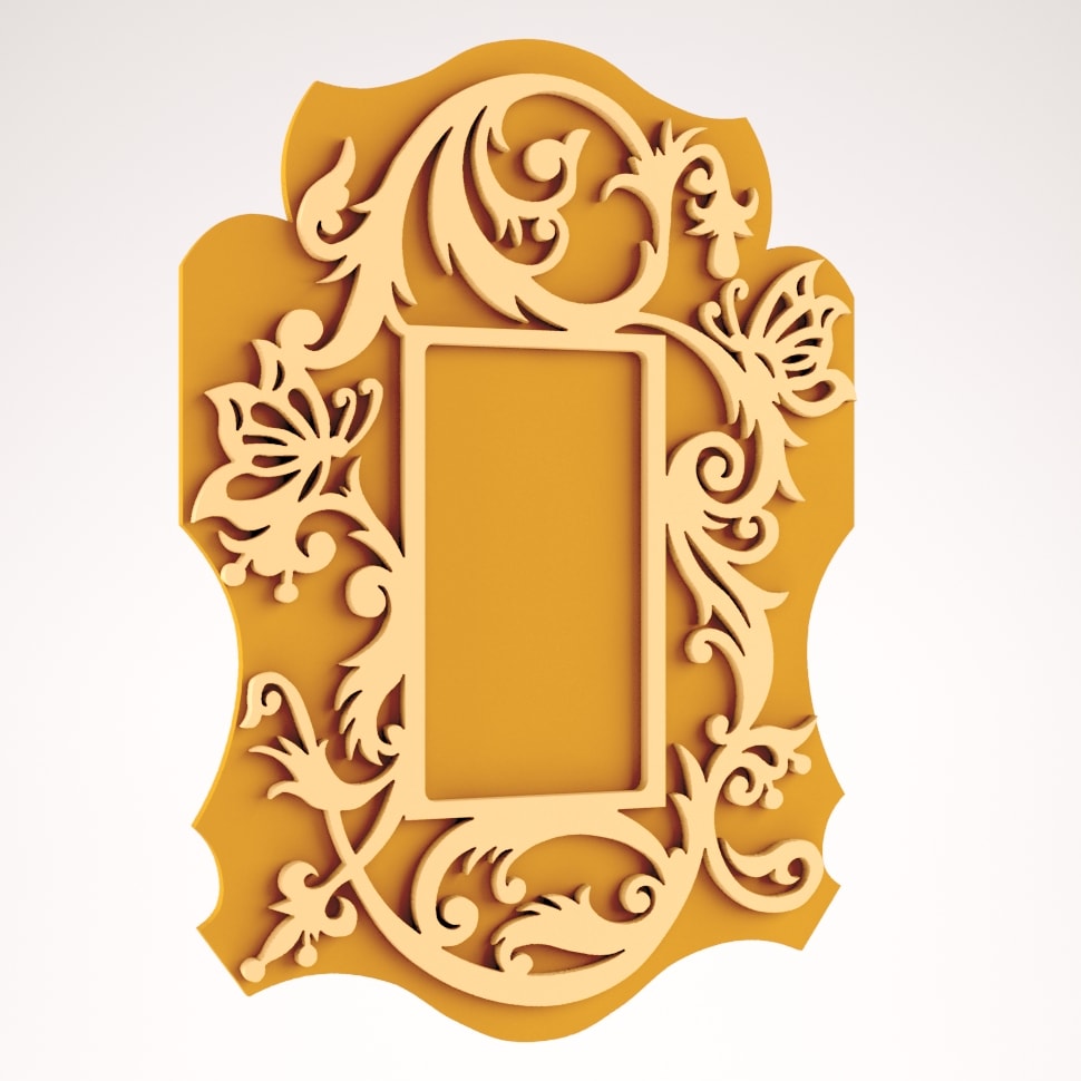 Laser Cut Wall Frame Home Decor DXF File Free Download - 3axis.co