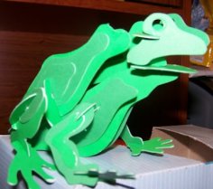 Laser Cut Frog 3D Puzzle 3mm DXF File