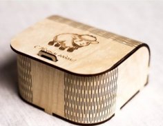 Laserowo wycinane małe pudełko na prezent Drewniane pudełko na biżuterię