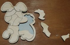 Laser Cut Dog Shaped Jigsaw Puzzle Free Vector