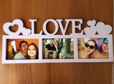 Laser Cut Love Photo Frames Free Vector