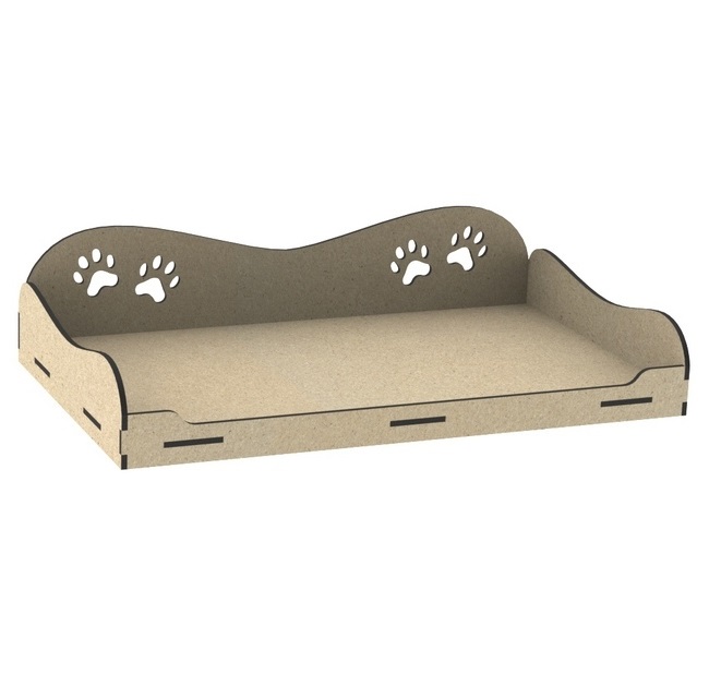 Lazer Kesim Köpek Karyolası Sevimli Yükseltilmiş Köpek Yatağı