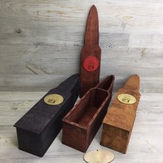 Лазерная резка деревянной подарочной коробки в форме пули
