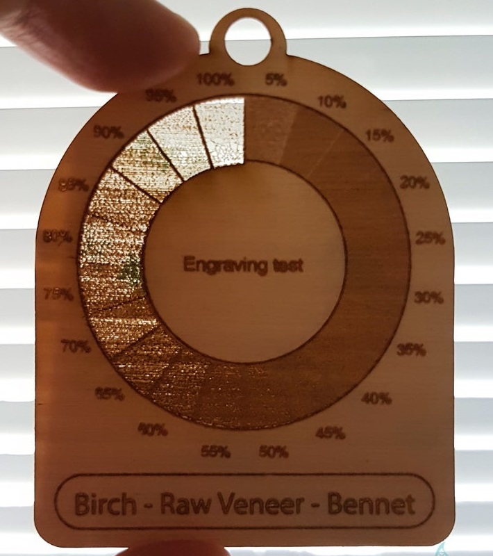 Laser Engraving Material Test Template DXF File