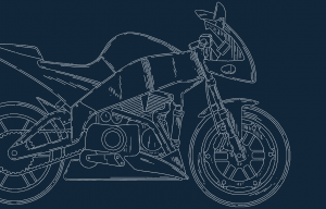 Motorrad Bike Street Fighter dxf-Datei