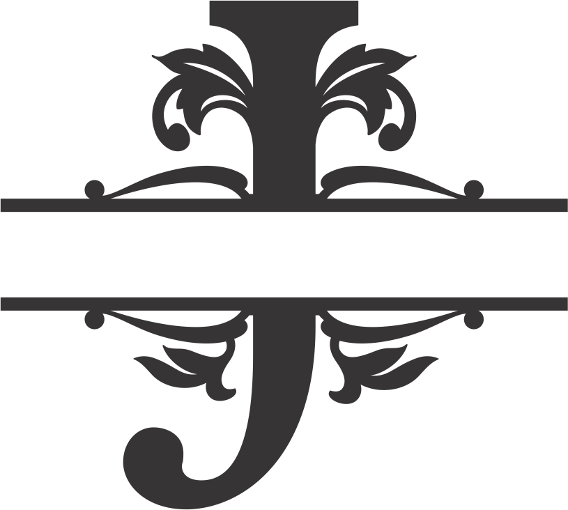 Королевский сплит-шрифт J