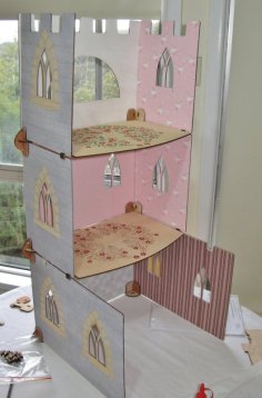 Laser Cut Flat Pack Dolls Castle