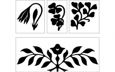 Blumen-Design-dxf-Datei