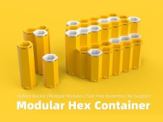 Modular Hex Container 3D Printer Model