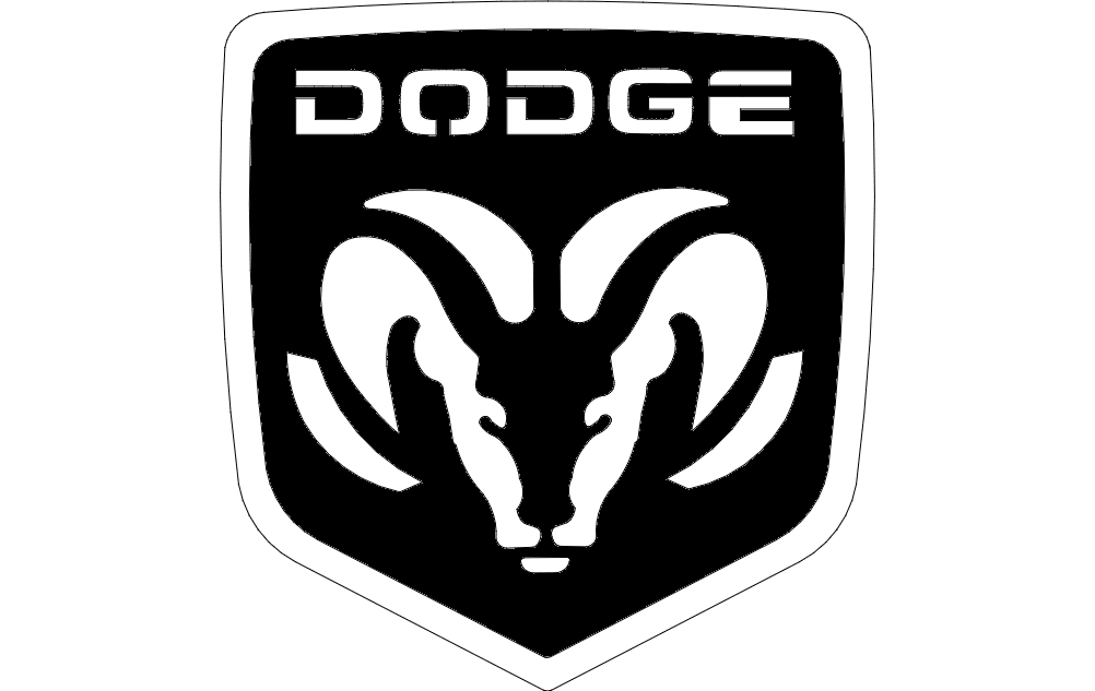Логотип Dogde в формате dxf