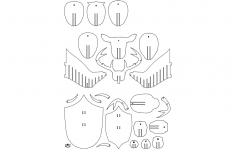 Deer Head dxf File