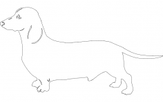 Dog dachound dxf File