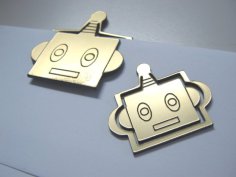 Laser Cut Robot Head Paper Clips