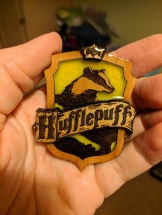 Laser Cut Hufflepuff Badge