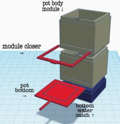 Modular Plant Pot 3D Printer Model