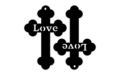 Love crosses dxf File