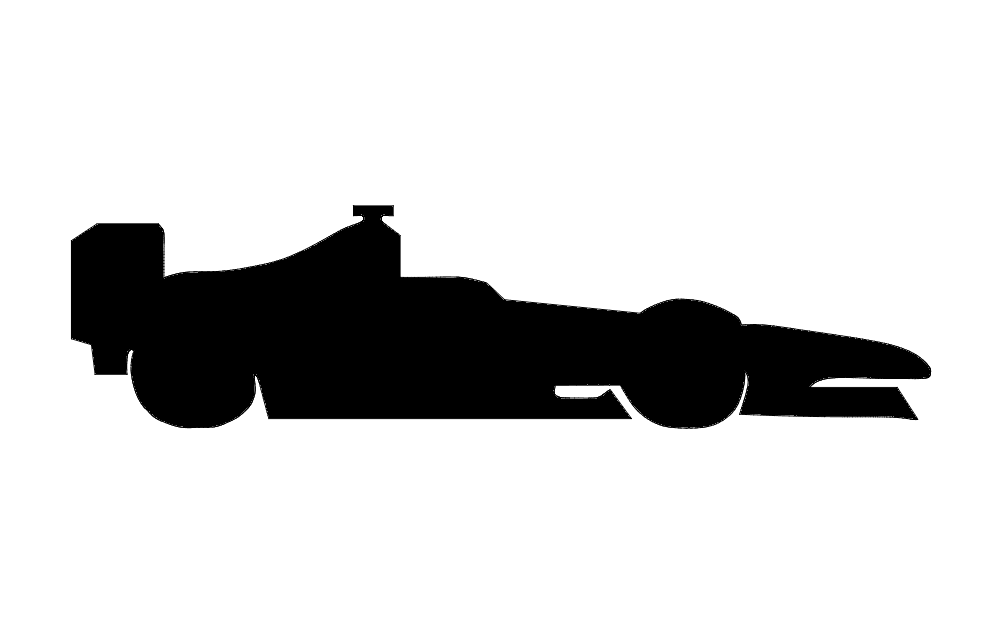 Formula 1 Araba Siluet dxf Dosyası