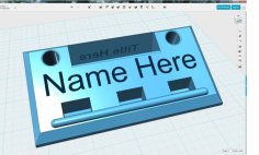 Name Plate, Cell Phone And Pen Holder 3D Printer Model