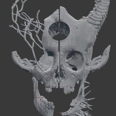 Hunted Demon Skull 3D Printer Model