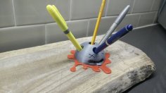 Dead Head Pen Holder With Blood Pool 3D Printer Model