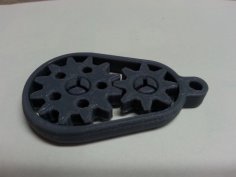 Gearbox Keychain With Loose Gears 3D Printer Model