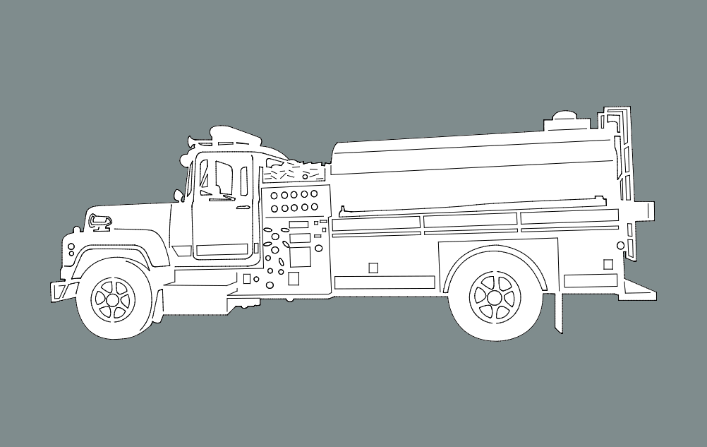 Файл dxf пожарной машины