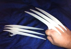 Wolverine Claws In Plastic 3D Printer Model